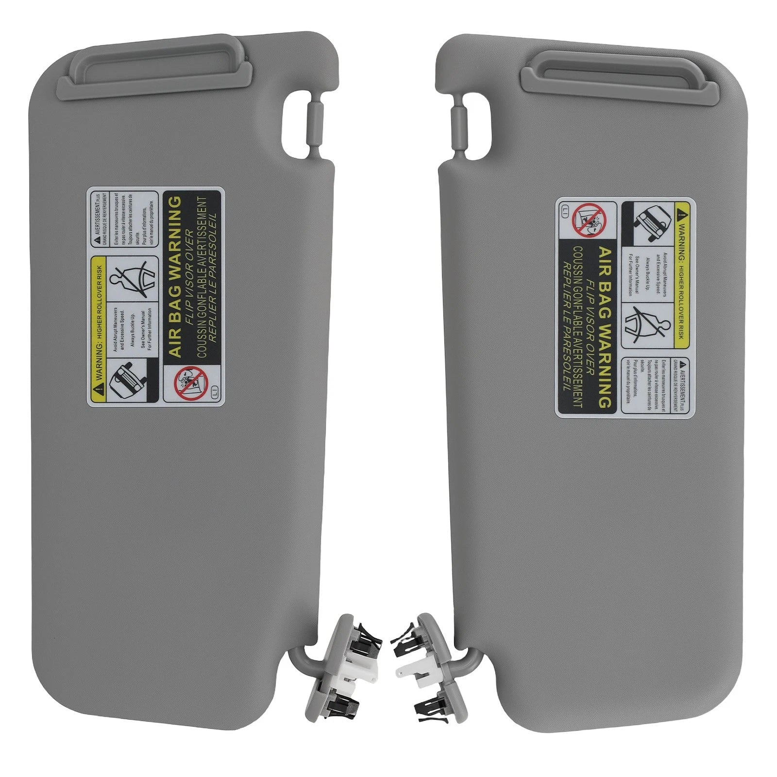 Set of 2 Gray Interior Visors for Toyota RAV4 (2006–2013)