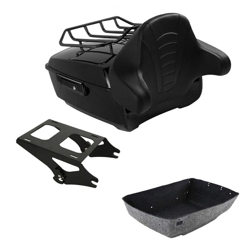 Trunk Backrest Luggage Mount Rack for Harley Road Street Glide (2014–2026)