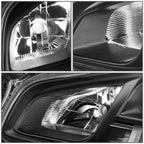 Pair of Projector Headlights for Nissan Maxima (2009–2014) - Black Housing
