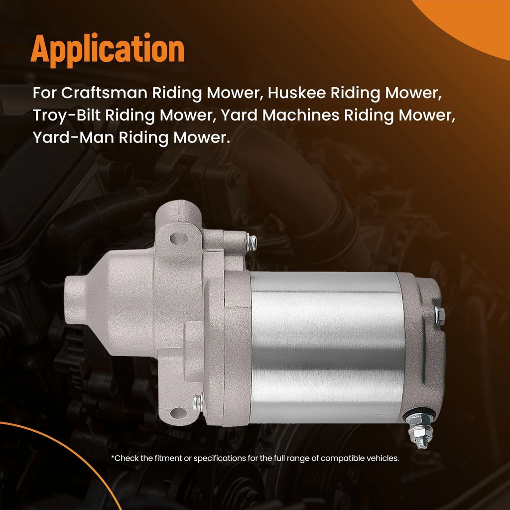 Starter Motor for Yard Machines Riding Mower (75112207, 951-12207)