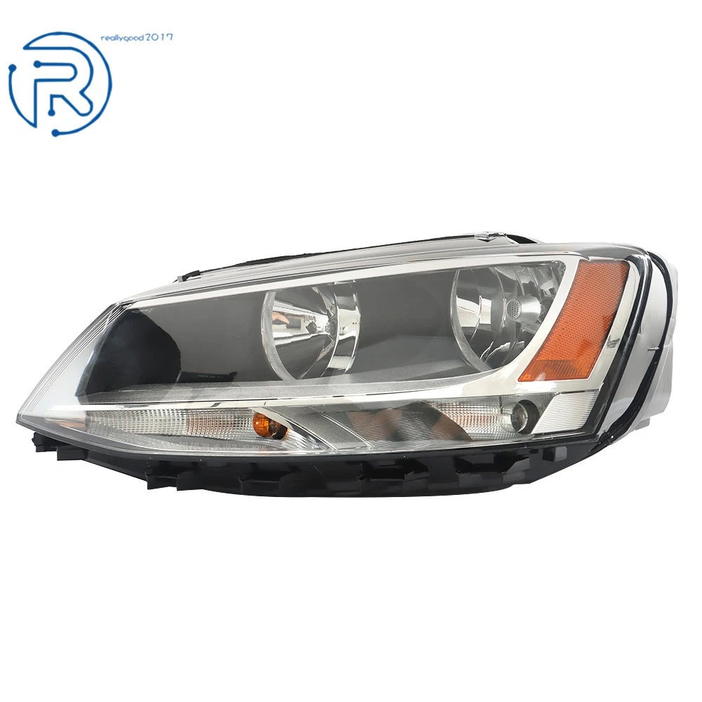 Driver Side Headlight for Volkswagen Jetta (2011-2018) Halogen Black Housing