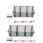 Adjustable Three-Pocket Nylon Cargo Net Storage Bag for MPV SUV Vans (---)