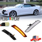 Amber LED Front Bumper Side Marker Lights for Chevrolet Camaro (2016–2023)