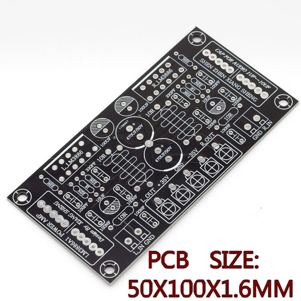 LM3886 Dual Channel Audio PCB for Custom Builds (Unpopulated)