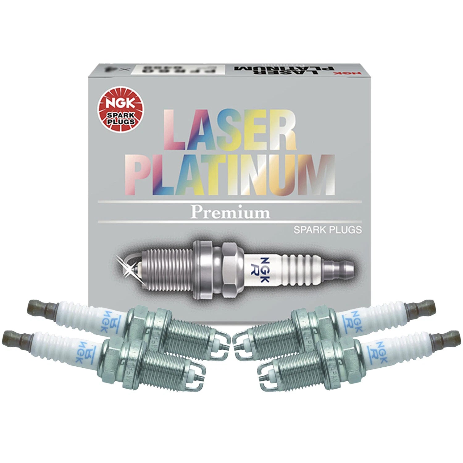 Set of 4 NGK Spark Plugs BKR5EKPB11 4302 for Chevrolet Lexus Toyota