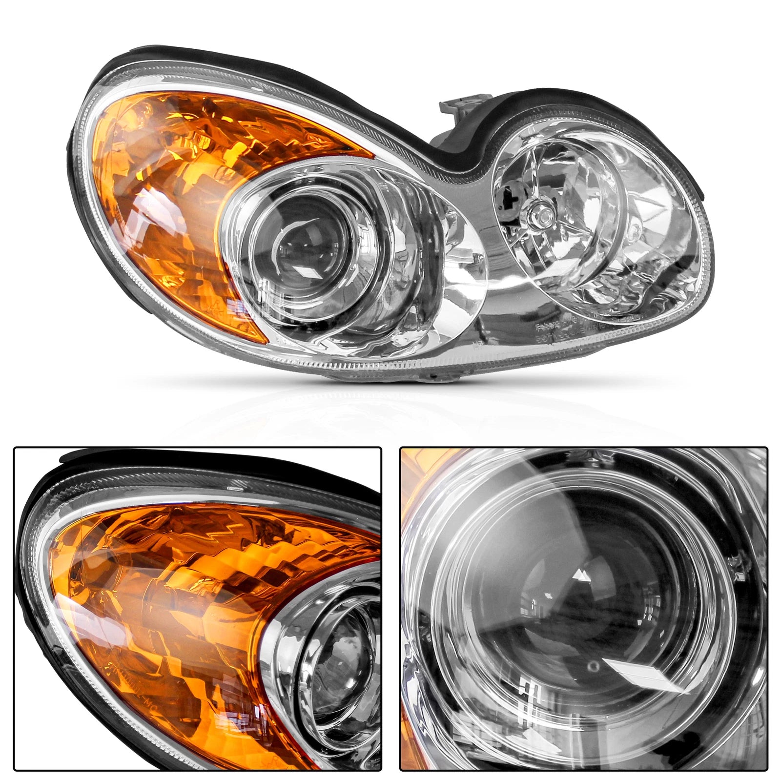 Set of 2 Headlights for Hyundai Sonata (2002–2005)