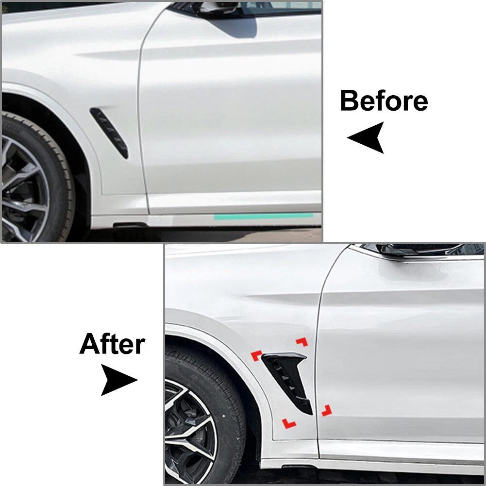 Front Side Fender Air Outlet Cover Trim for BMW X3 X4 (2018–Present) Black