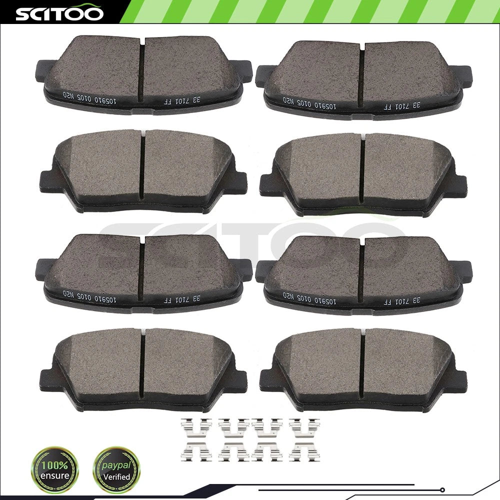 Front and Rear Brake Metallic Pads for Hyundai Santa Fe, Kia Sorento (2013–2020)