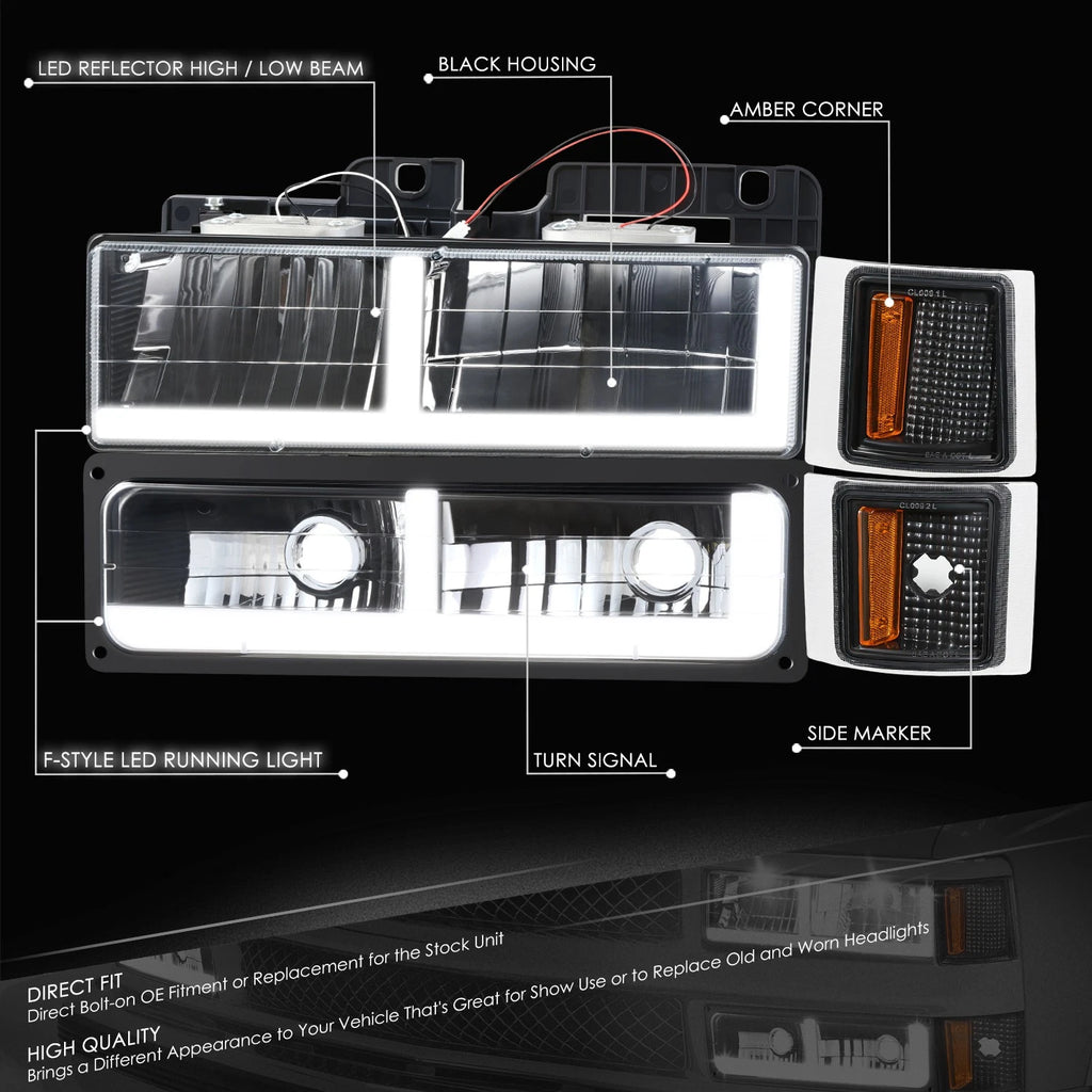 LED Headlight, Bumper Signal & Corner Lamps for Chevy C/K (1994–2000)