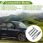Door Panel Handle Pull Trim Cover for BMW X5 E70 Gray (2007-2013)