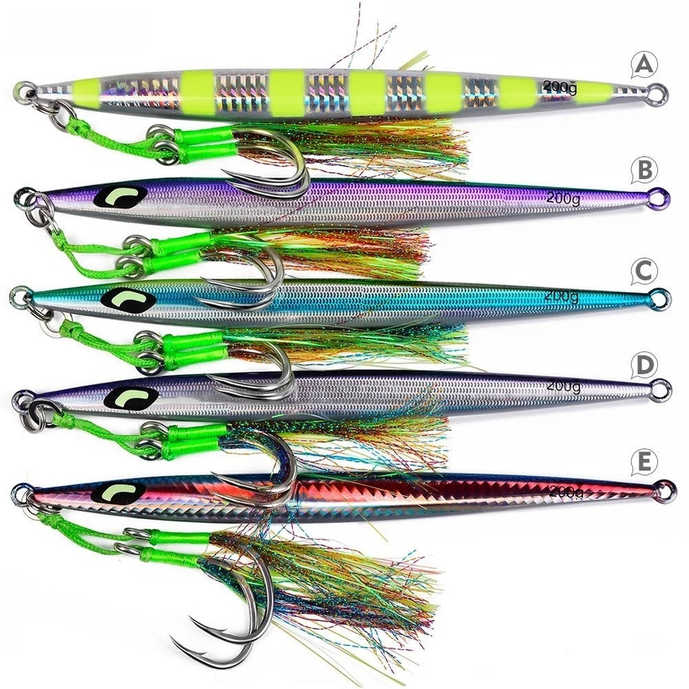 100g Glow in the Dark Vertical Jig for Deep Sea Saltwater Fishing