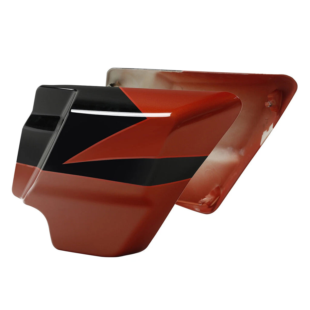 Battery Side Covers for Harley Touring (2009–2024) Sunburst Orange, Starfire Black