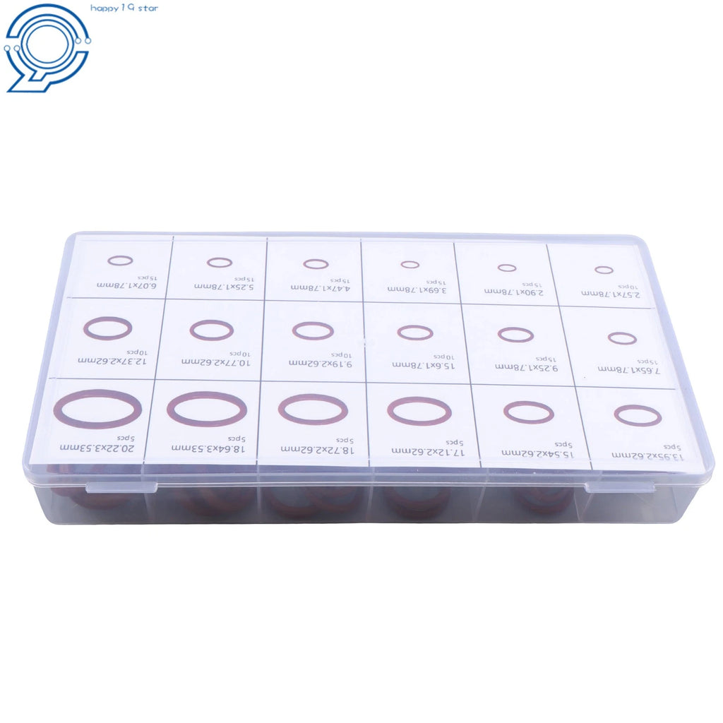180 Pcs FKM O-Ring Kit for High Heat Applications