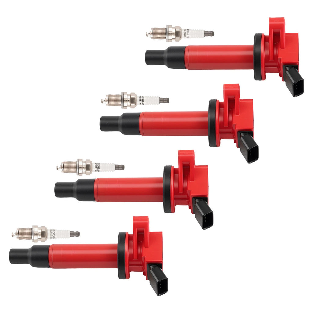 Set of 4 Ignition Coils & Spark Plugs for Pontiac Vibe Toyota Matrix (2003–2008)