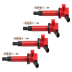 Set of 4 Ignition Coils & Spark Plugs for Pontiac Vibe Toyota Matrix (2003–2008)