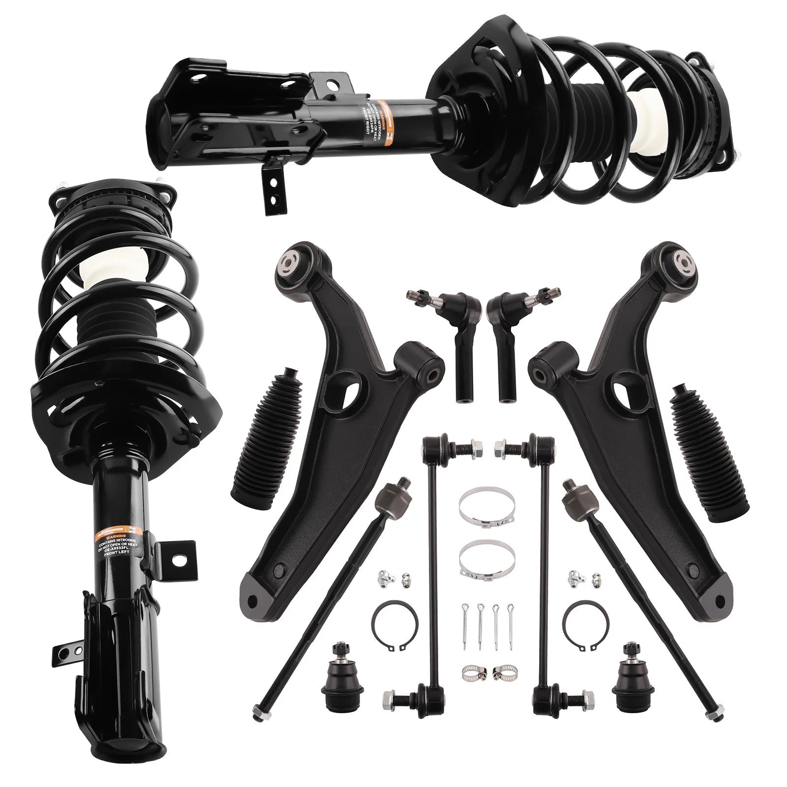 14pcs Front Struts + Lower Control Arms for Dodge Journey (2009–2019) AWD FWD