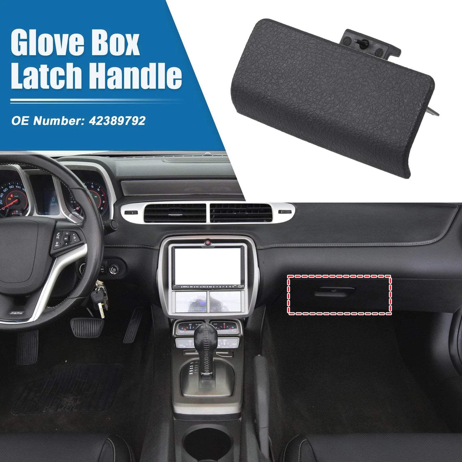 Glove Box Lid Latch Lock Handle Cover for Chevrolet Sonic (2012–2020) No.42389792