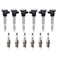 Set of 6 Ignition Coils & Denso Iridium Spark Plugs for Audi Q5 (2009–2017)