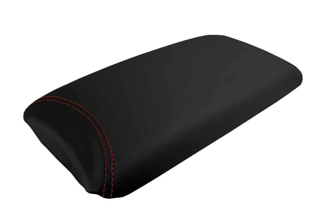 Leather Console Lid Armrest Cover for Lexus LS460 (2007–2016) Red Stitch