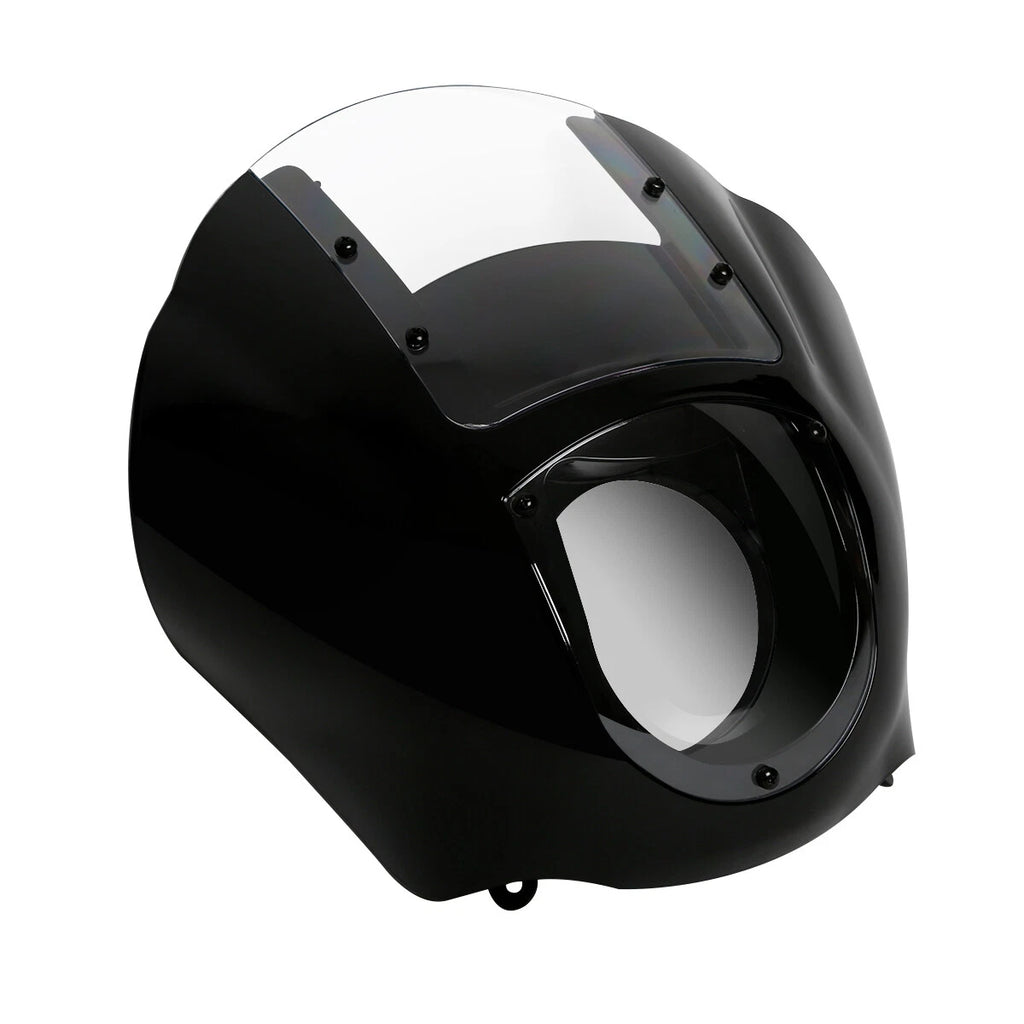 5.75" Headlight Quarter Fairing Windshield with 39mm Clamps for Harley Dyna