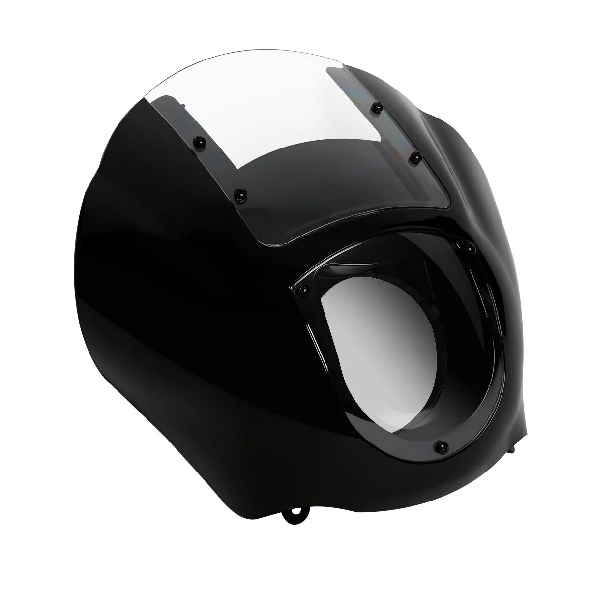5.75" Headlight Quarter Fairing Windshield with 39mm Clamps for Harley Dyna