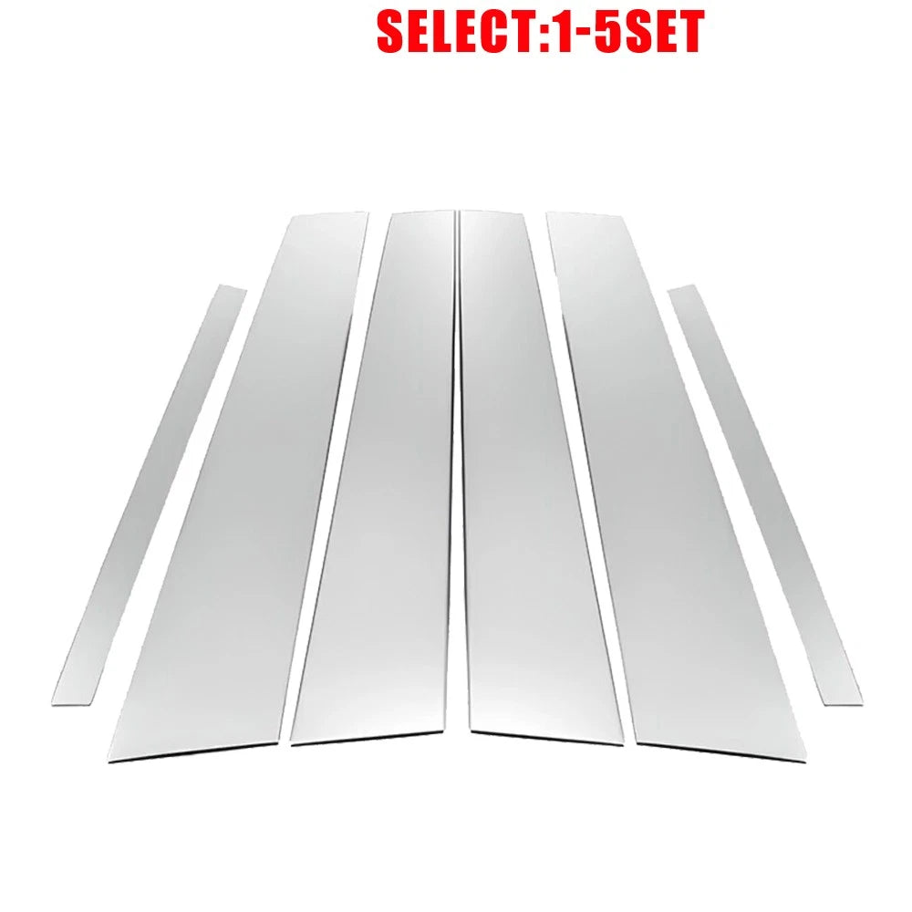Set of 6 Chrome Door Pillar Post Trim Covers for Honda Accord Sedan (2013–2017)