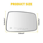 Exterior Mirror Glass Pair for Dodge Ram 1500 2500 (2019–2023)