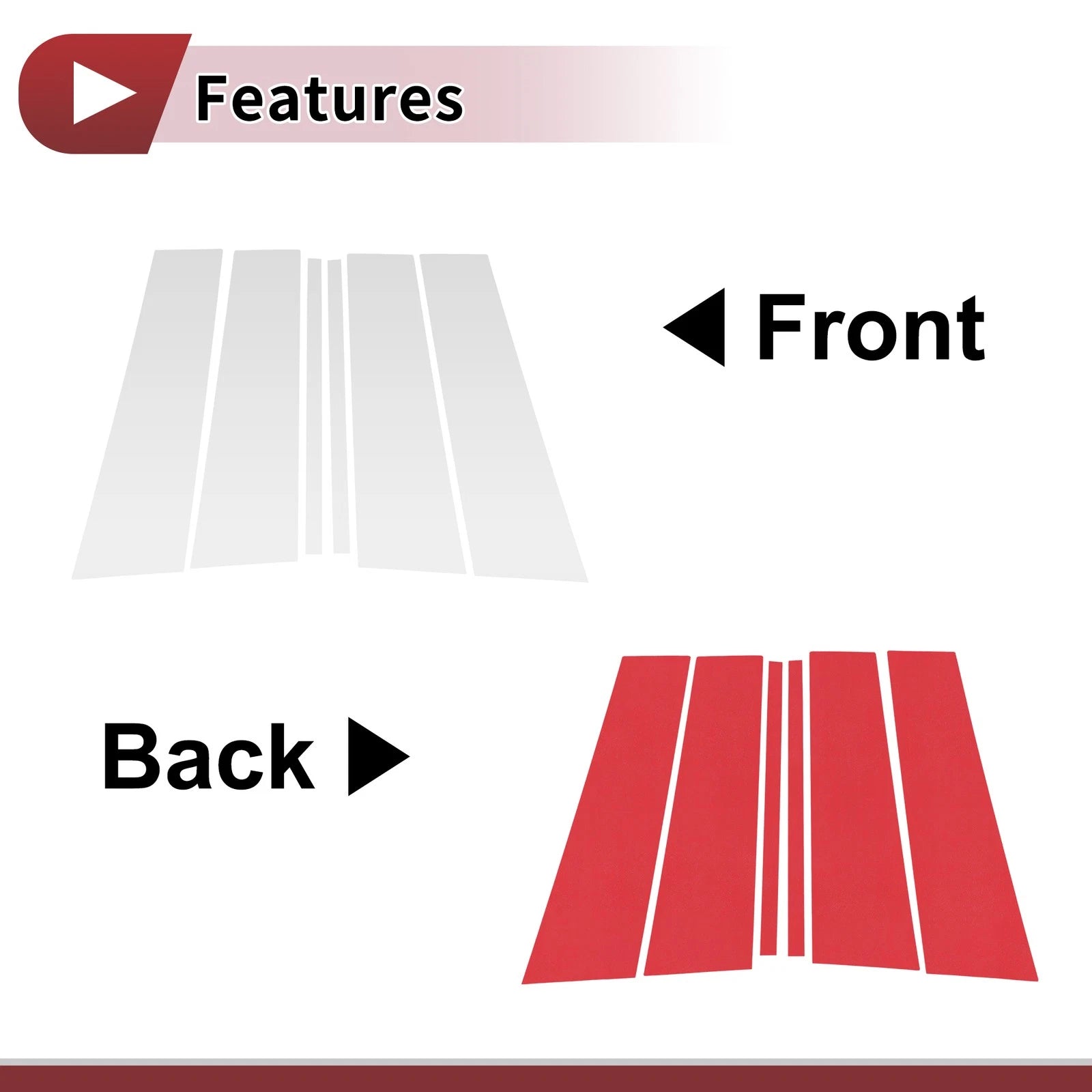 Door Pillar Window Trim for Ford Explorer (2020–2023) Silver Tone