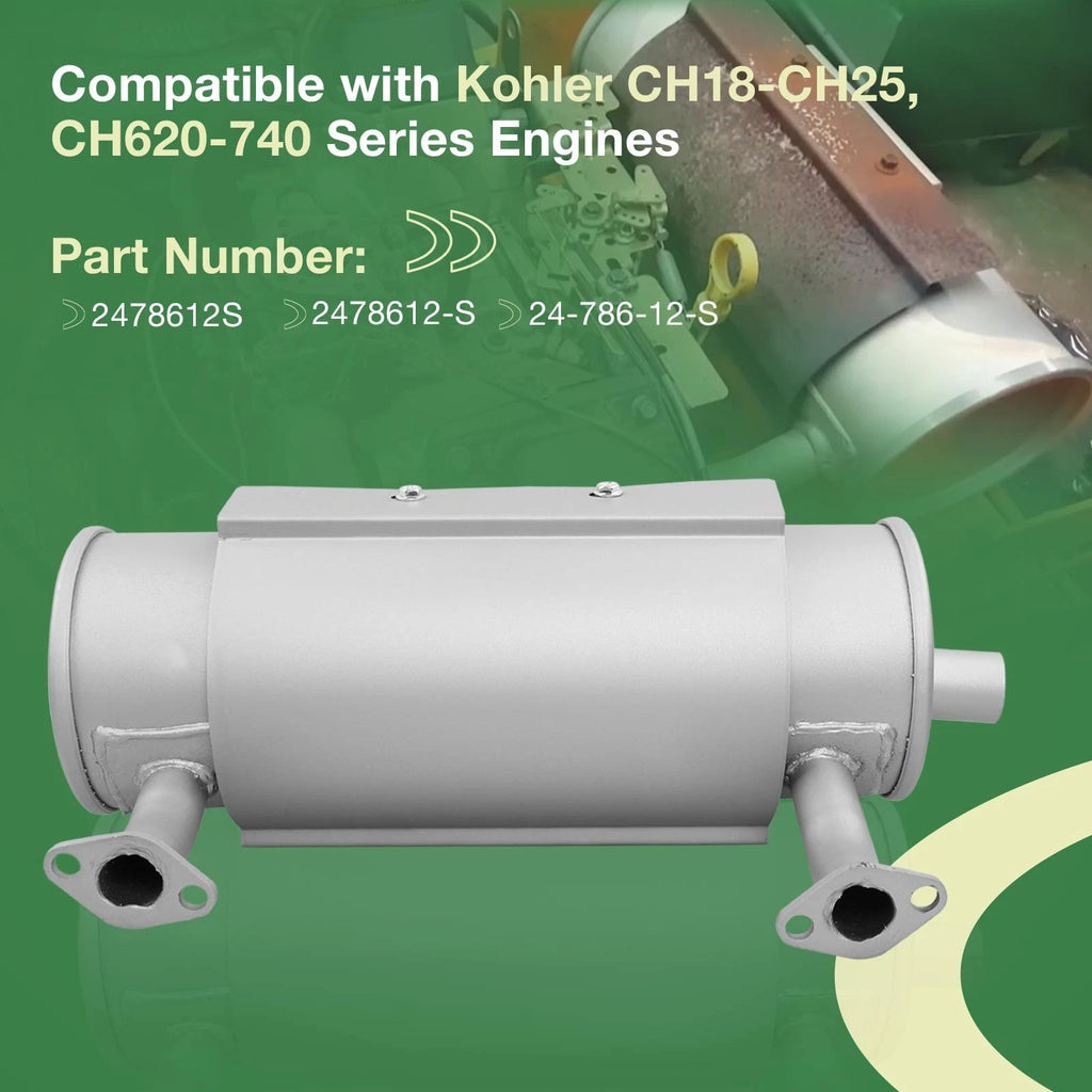 Left Side Muffler for Kohler CH18 CH20 CH22 CH25 CH620 CH730 CH740 (2478612-S)