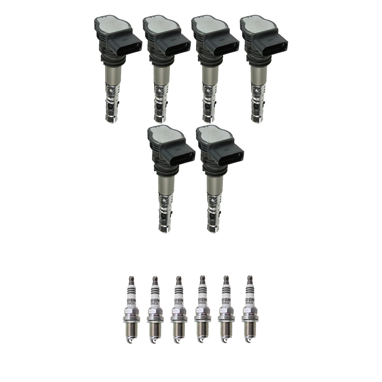 Set of 6 Ignition Coils & Iridium Spark Plugs for Audi A6 Allroad Quattro (2000–2005)