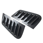 Rear Window Louver Vent Cover Trim for VW Polo 2001-2009 Carbon Fiber Black