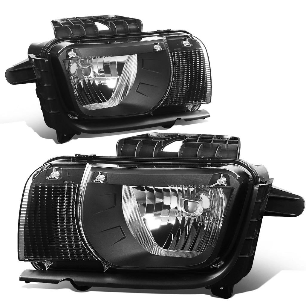 Front Driving Headlight Lamps for Chevy Camaro (2010–2013) Black Housing