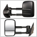 Pair Telescopic Dual Extendable Arm Rear Towing Side Mirrors for Chevy GMC (2007–2023)