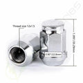 Set of 20 Bulge Acorn 12x1.5 Chrome 1.395'' Tall Lug Nuts for Ford Honda Mazda RX-7 RX-8