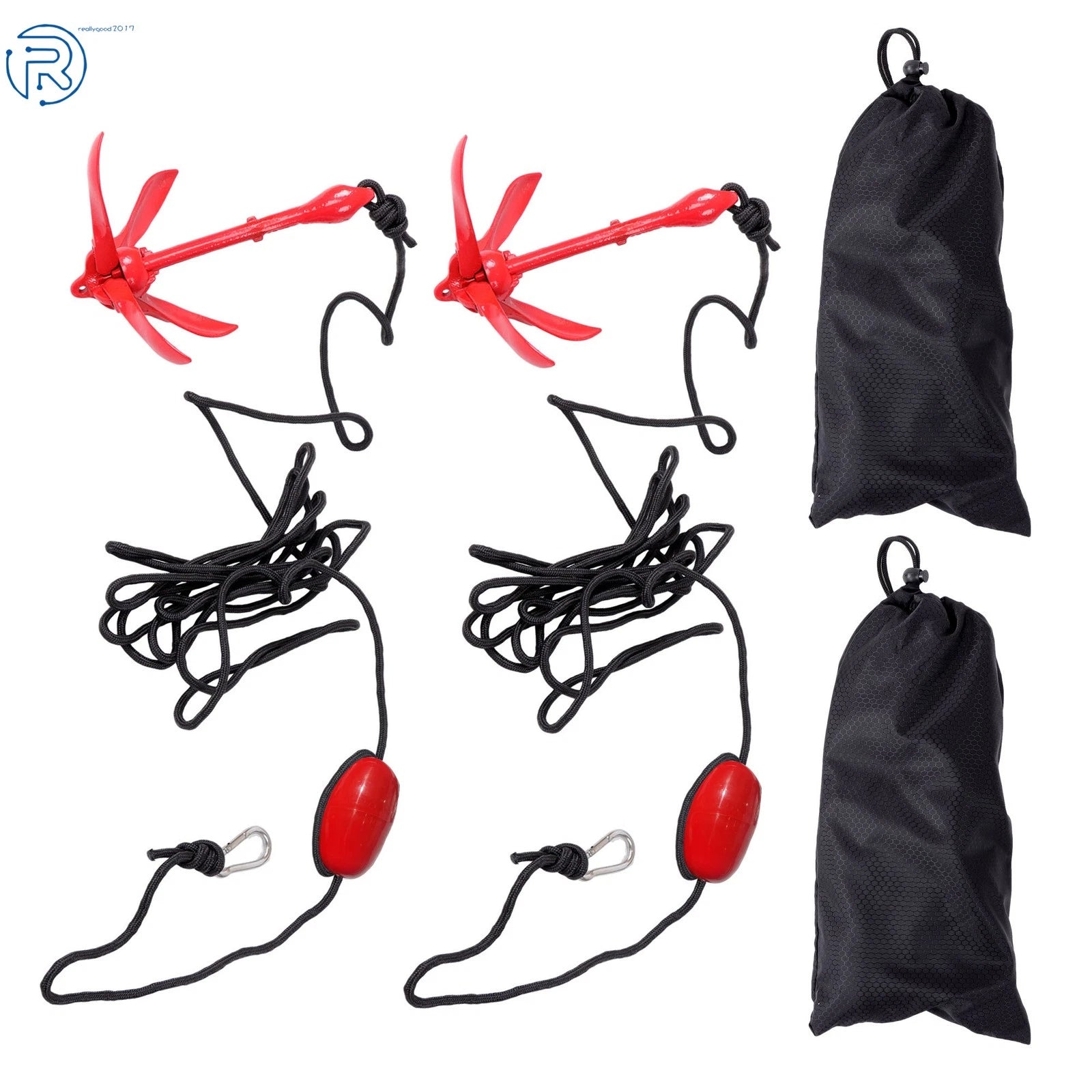 2X Folding Anchors for Grapnel Boat Marine Kayak (1.5KG)