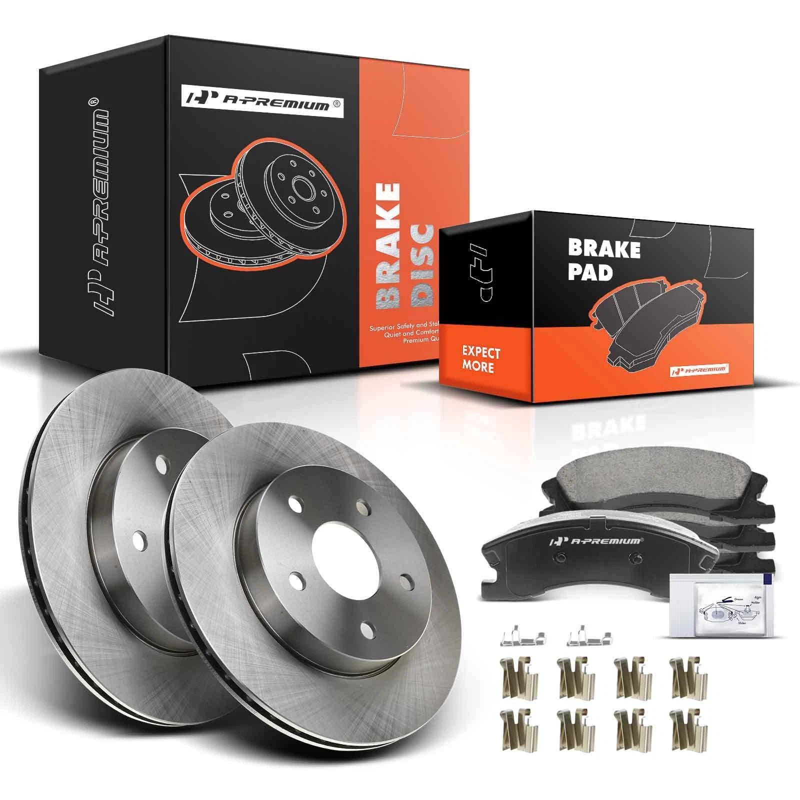 Front Disc Brake Rotors & Ceramic Pads for Jeep Grand Cherokee (1999–2004)