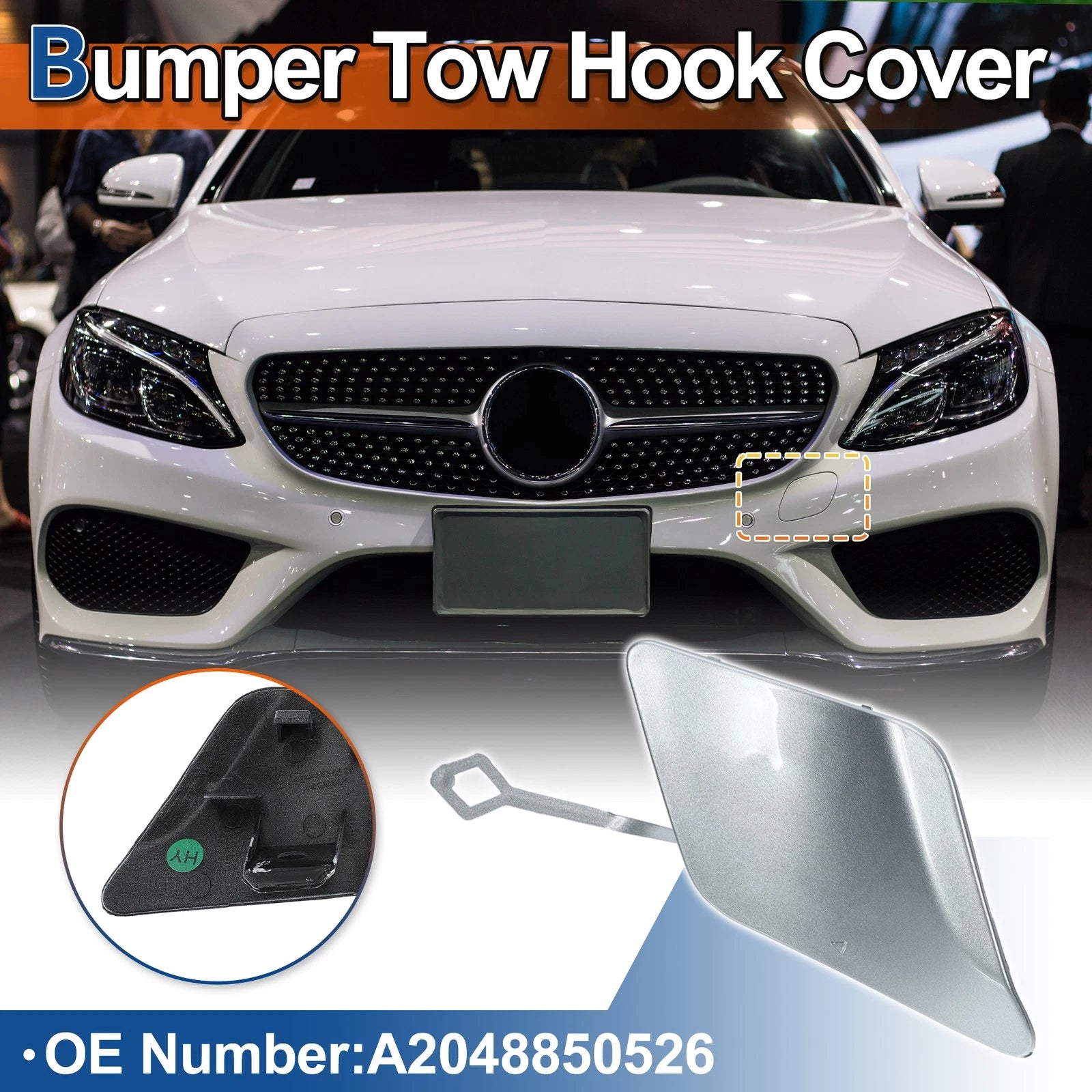 Tow Hook Cover for Mercedes-Benz (A2048850526)