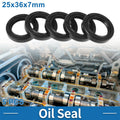 Set of 5 Oil Seal Rotary Shaft Seal Nitrile Rubber 25x36x7mm