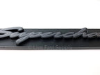 Matte License Plate Frame Gray with Black Outline for Supercharged Vehicles