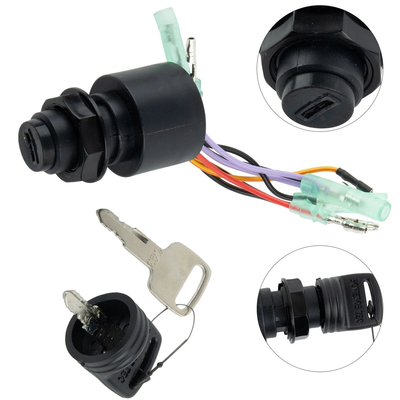 Ignition Key Switch for Outboard Motors 3-Pos 87-17009A5