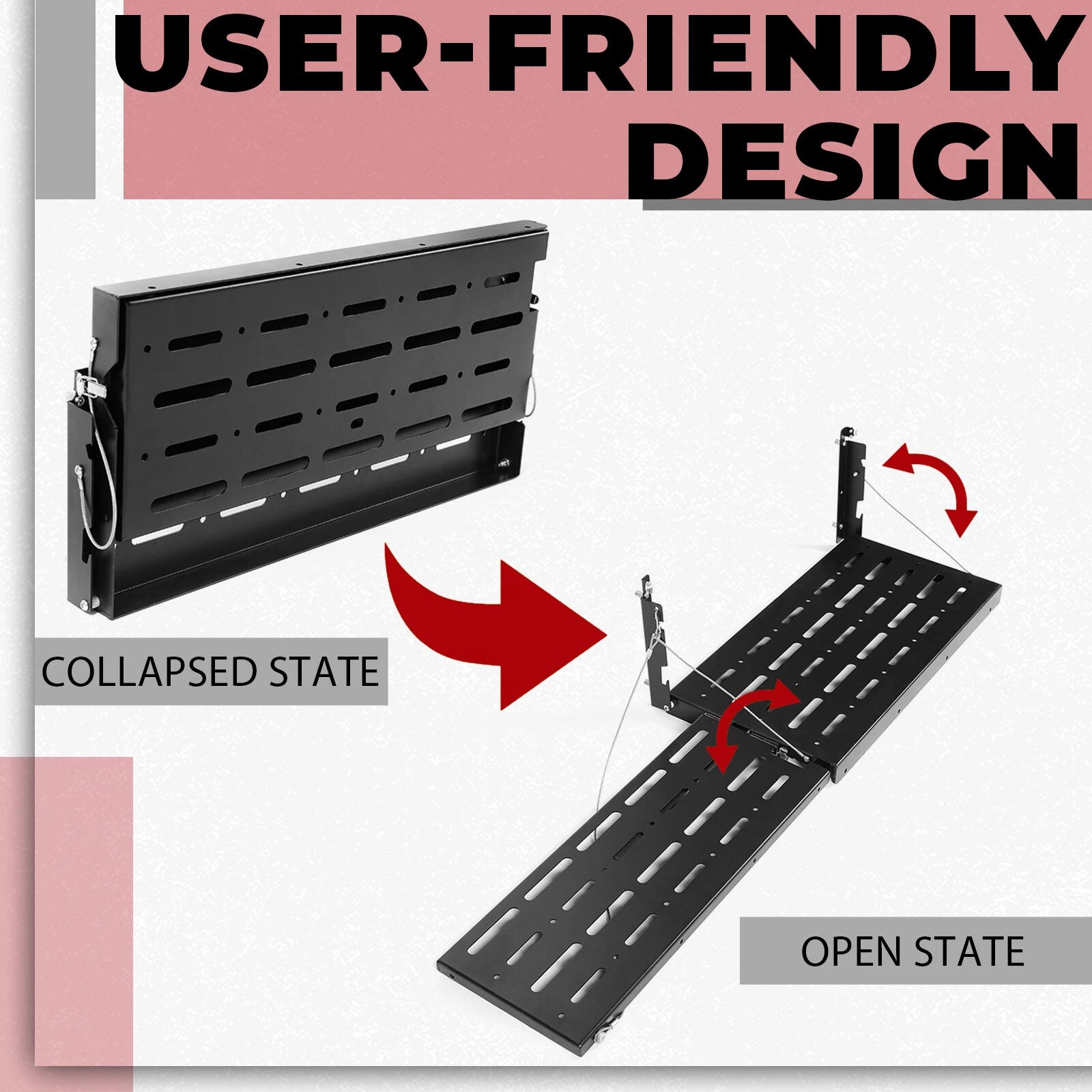 Foldable Tailgate Table for Jeep Wrangler JK (2007–2018)