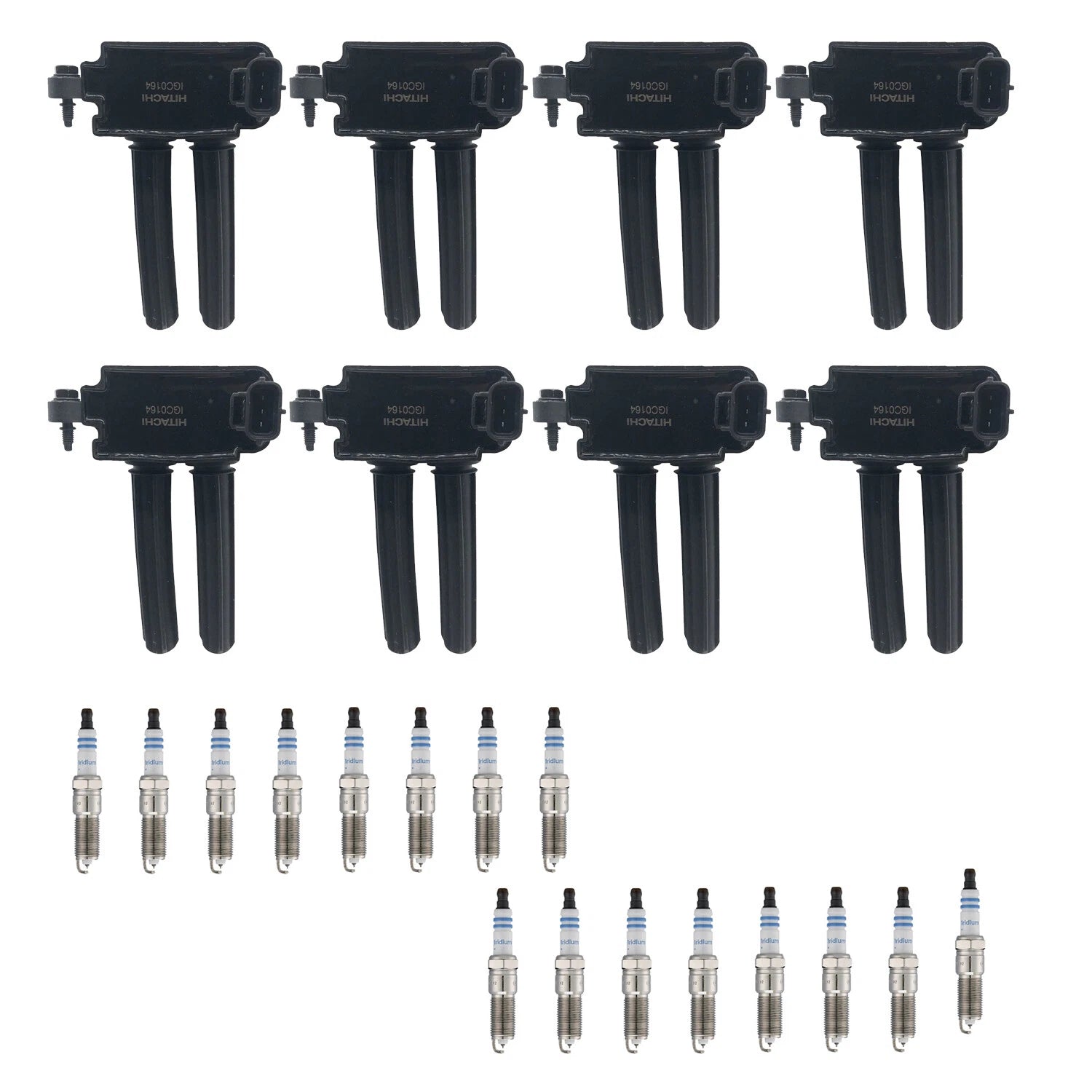 Set of 8 Ignition Coils & 16 Spark Plugs for Dodge Charger V8 (2011–2023)