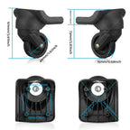 Plastic Replacement Luggage Wheels for Suitcase (360° Swivel)