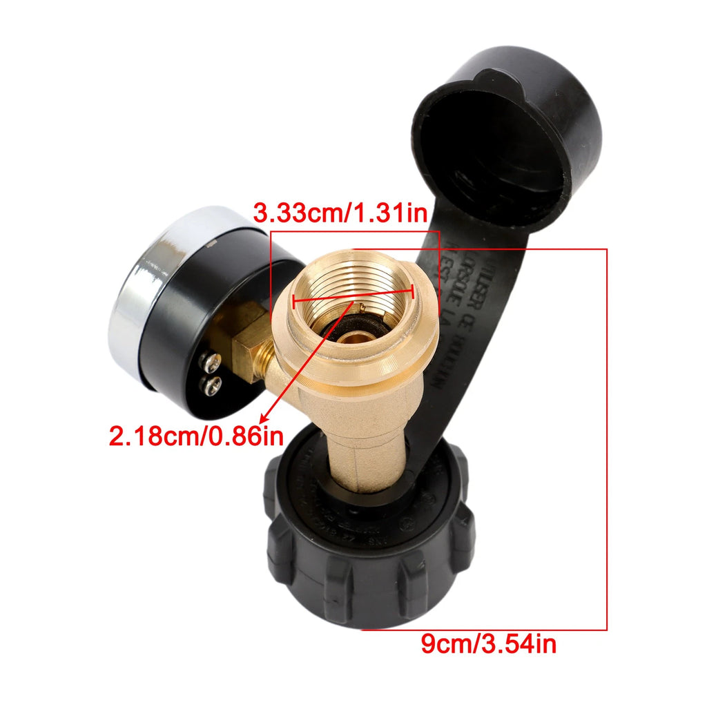 Set of 4 Copper Gas Tank Inflation Joint Converters for Propane