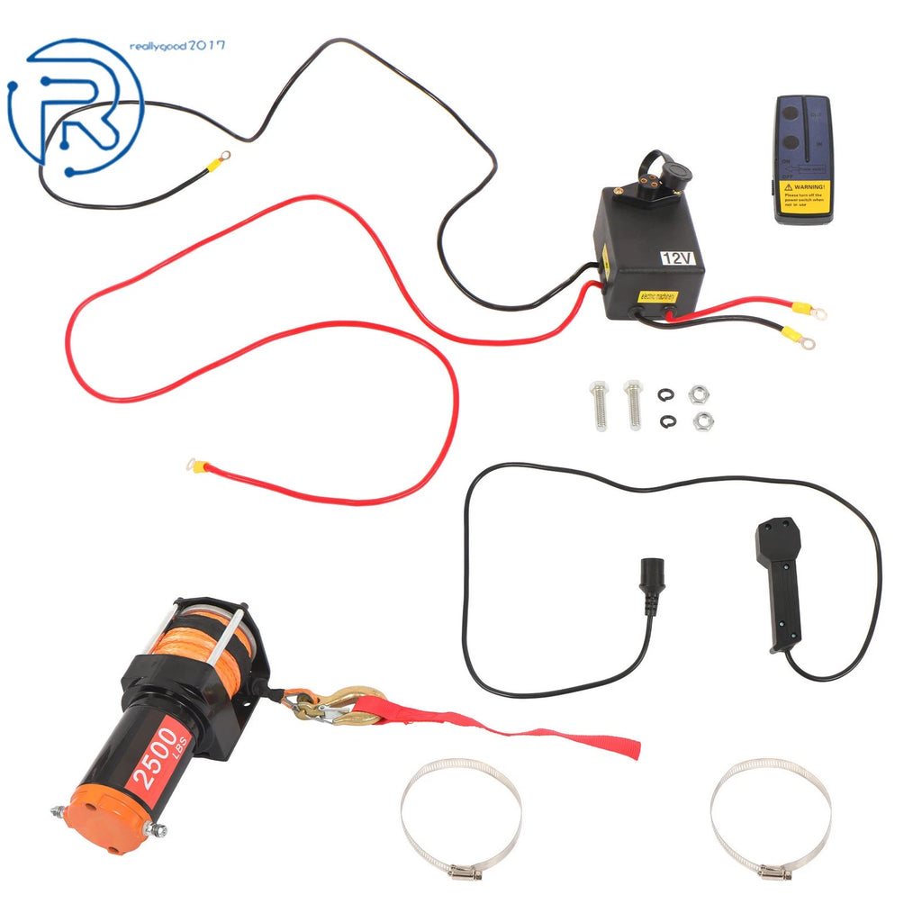 12V Electric Winch with 50ft Synthetic Rope for Off-Road Vehicles 