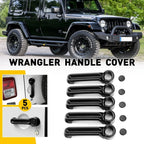 4X Black Door Handle Grab Trim Covers for Jeep Wrangler JK (2007–2017)