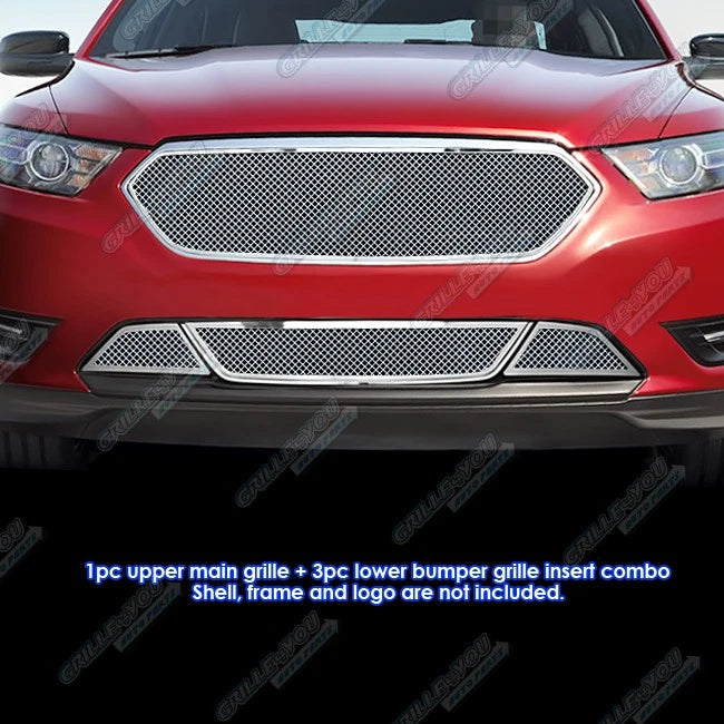 Honeycomb Lower Stainless Chrome Mesh Grille for Ford Taurus SHO (2013–2019)
