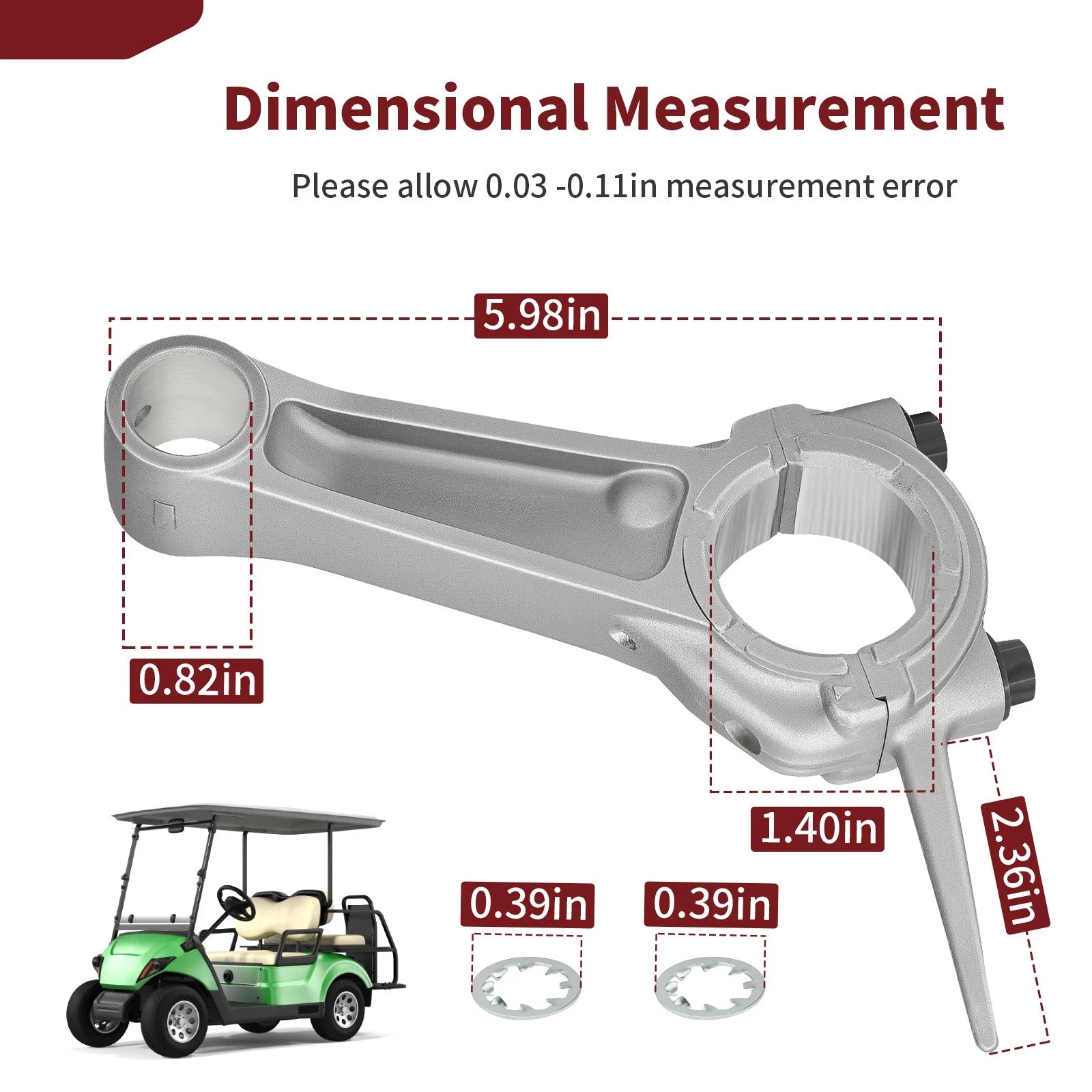 Connecting Rod for Yamaha Gas Golf Cart G16 G20 G21 G22 (1996–2007) JN6-11650-00