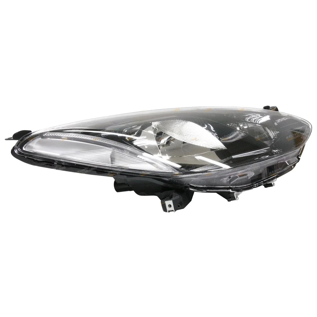 LH+RH  Black Headlights for Mazda 2 (2007 - 2014)