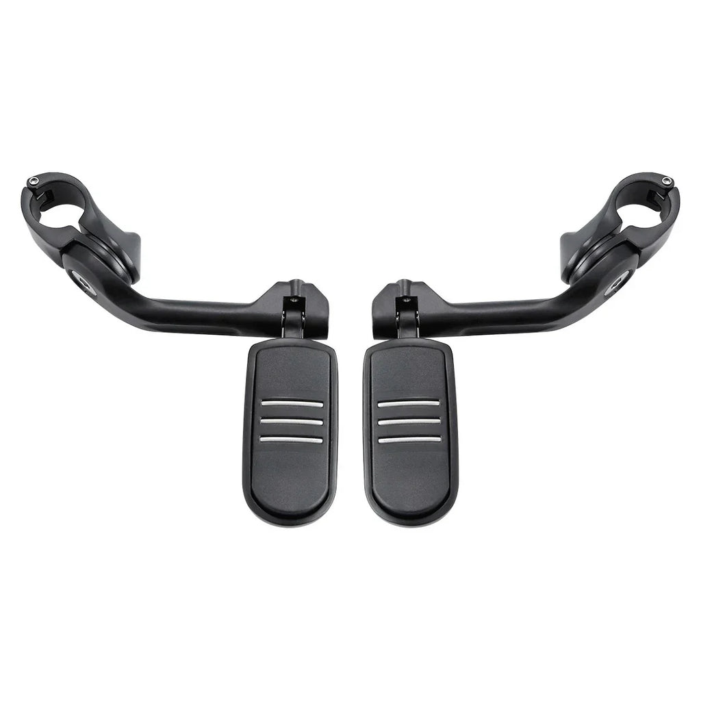 1 1/4'' Matte Long Angled Footpegs Mount Engine Guard Pegstreamliner
